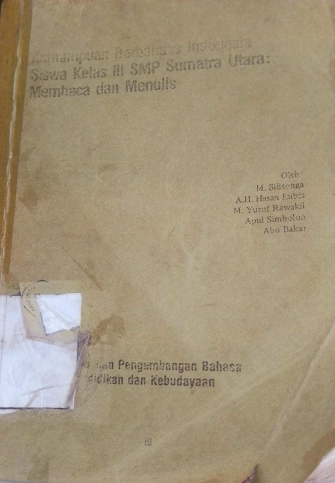 Cover Kemampuan Berbahasa Indonesia; / M.Sili Tonga