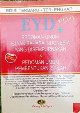 Cover EYD Pedoman Umum Ejaan Bahasa Indonesia Yang Disempurnakan