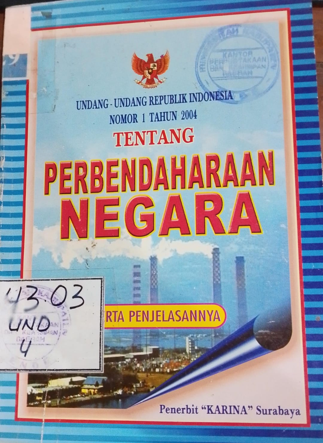 Cover Undang-Undang Republik Indonesia / Karina