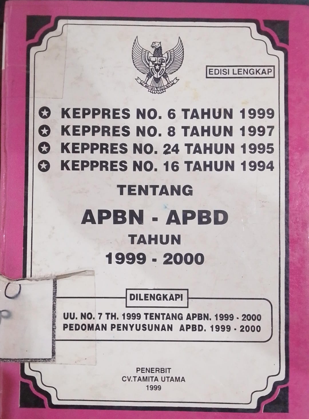Cover Kepres No. 6 Tahun 1999