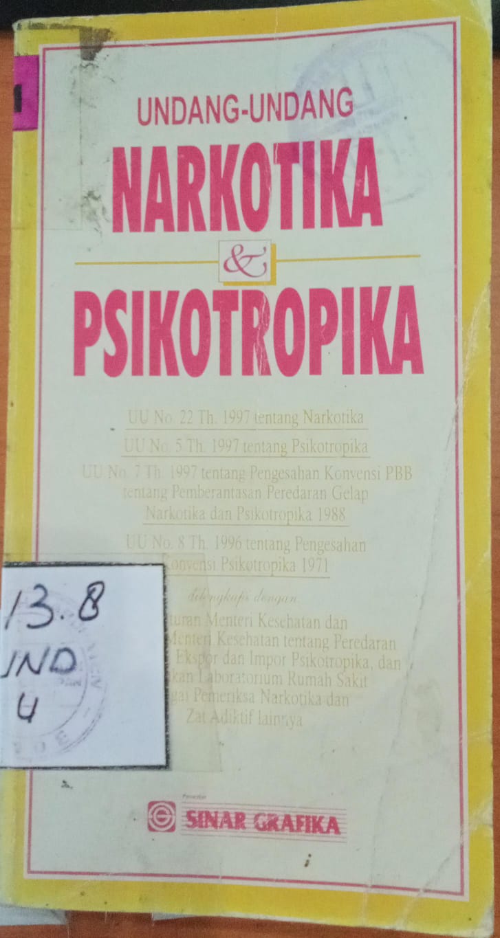 Cover Undand-Undang Narkotika & Psikotropika