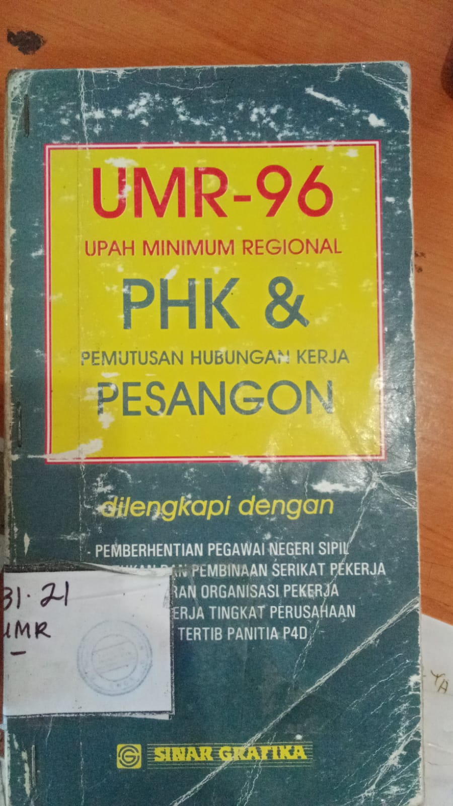 Cover UMR-96 Upah Minimun Regional PHK & Pemutusan Hubungan Kerja Pesangon