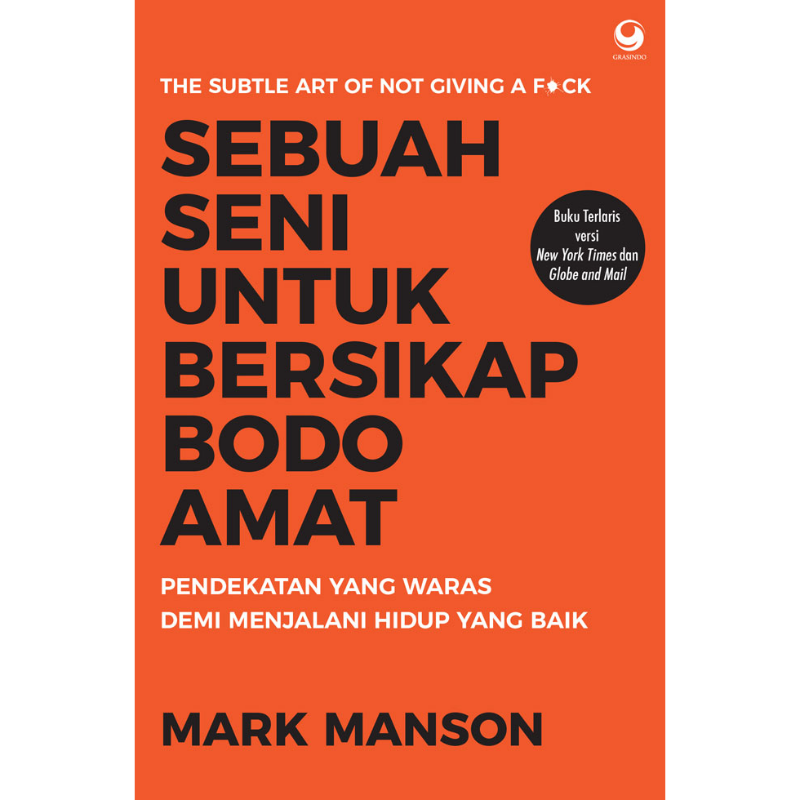 Cover Sebuah Seni Untuk Bersikap Bodo Amat :  Mark Manson