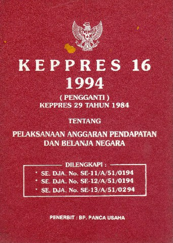 Cover Keppres 16 1994 / Indonesia