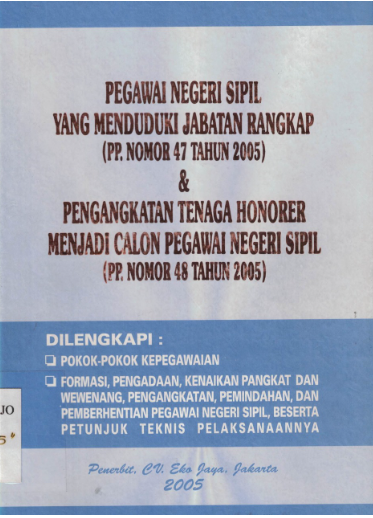 Cover Pegawai Negeri Sipil / Pegawai