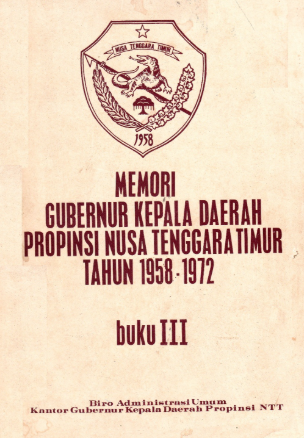 Cover Memori Gubernur Kepala Daerah / Memori