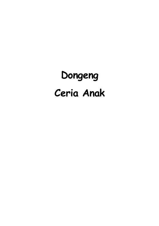Cover Dondeng Cerita Anak / Rosdianah
