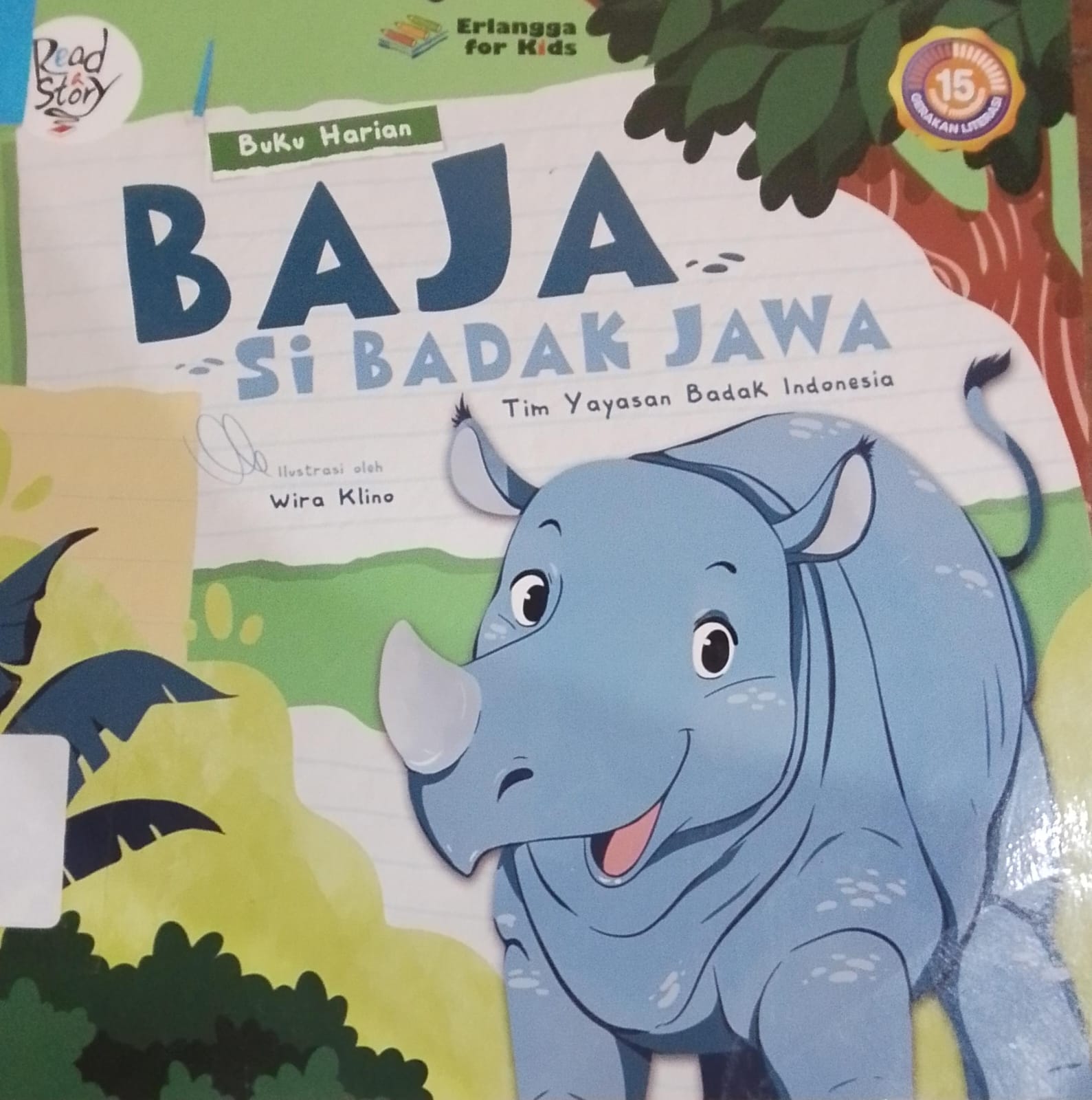 Cover Buku Harian Baja Si Badak Jawa / Tim Yayasan Badak Indonesia